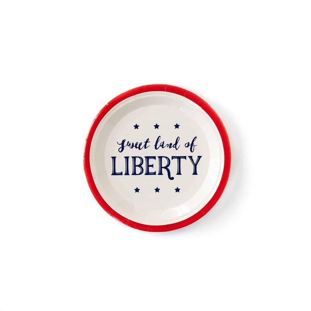 4th of July Paper Plates - Sweet Land of Liberty