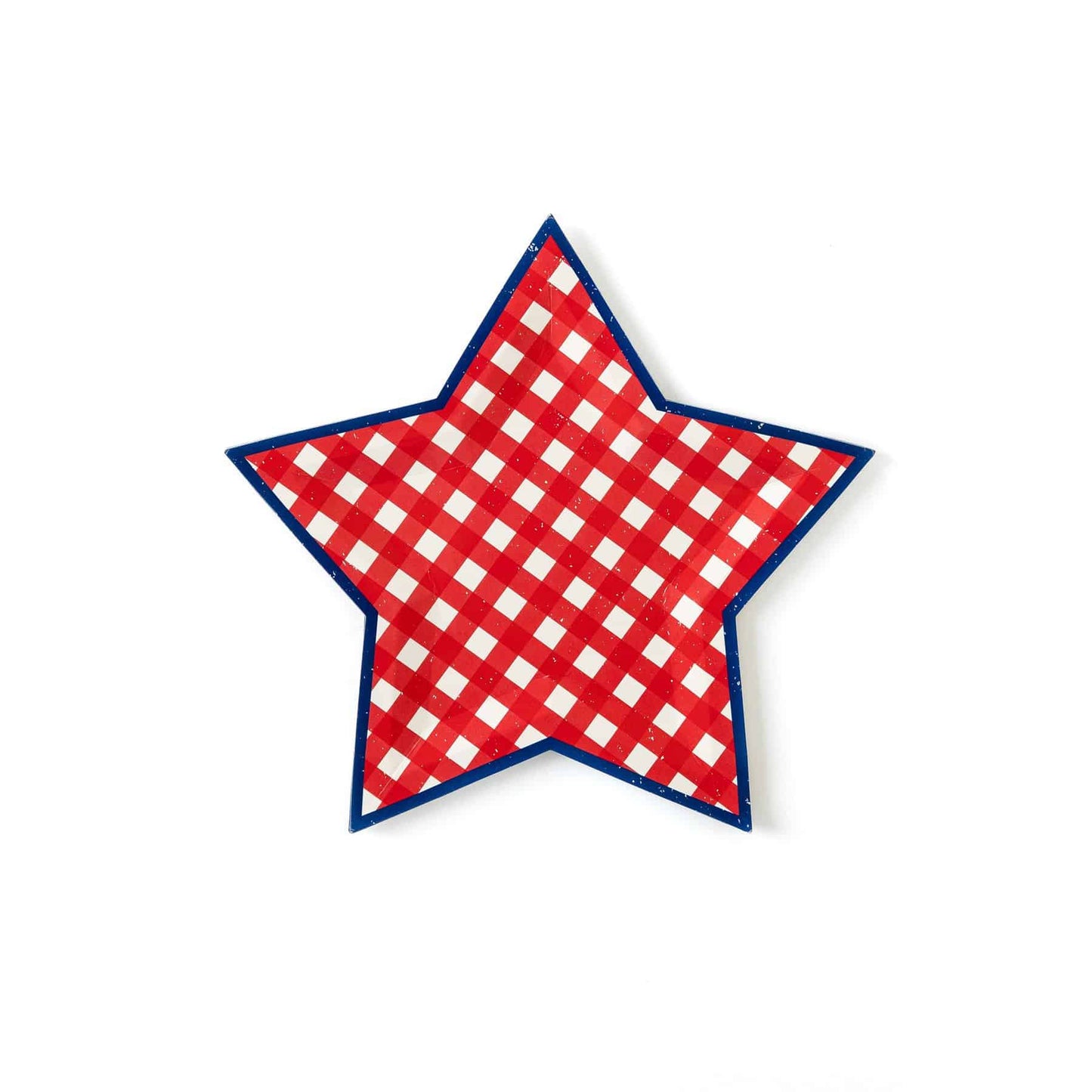 Red Gingham Star Shaped Plates