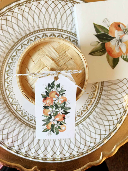 Little Cutie Citrus Thank You Tags