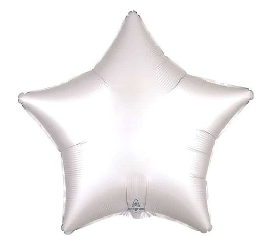 Star Balloon - White Satin 19 Inch