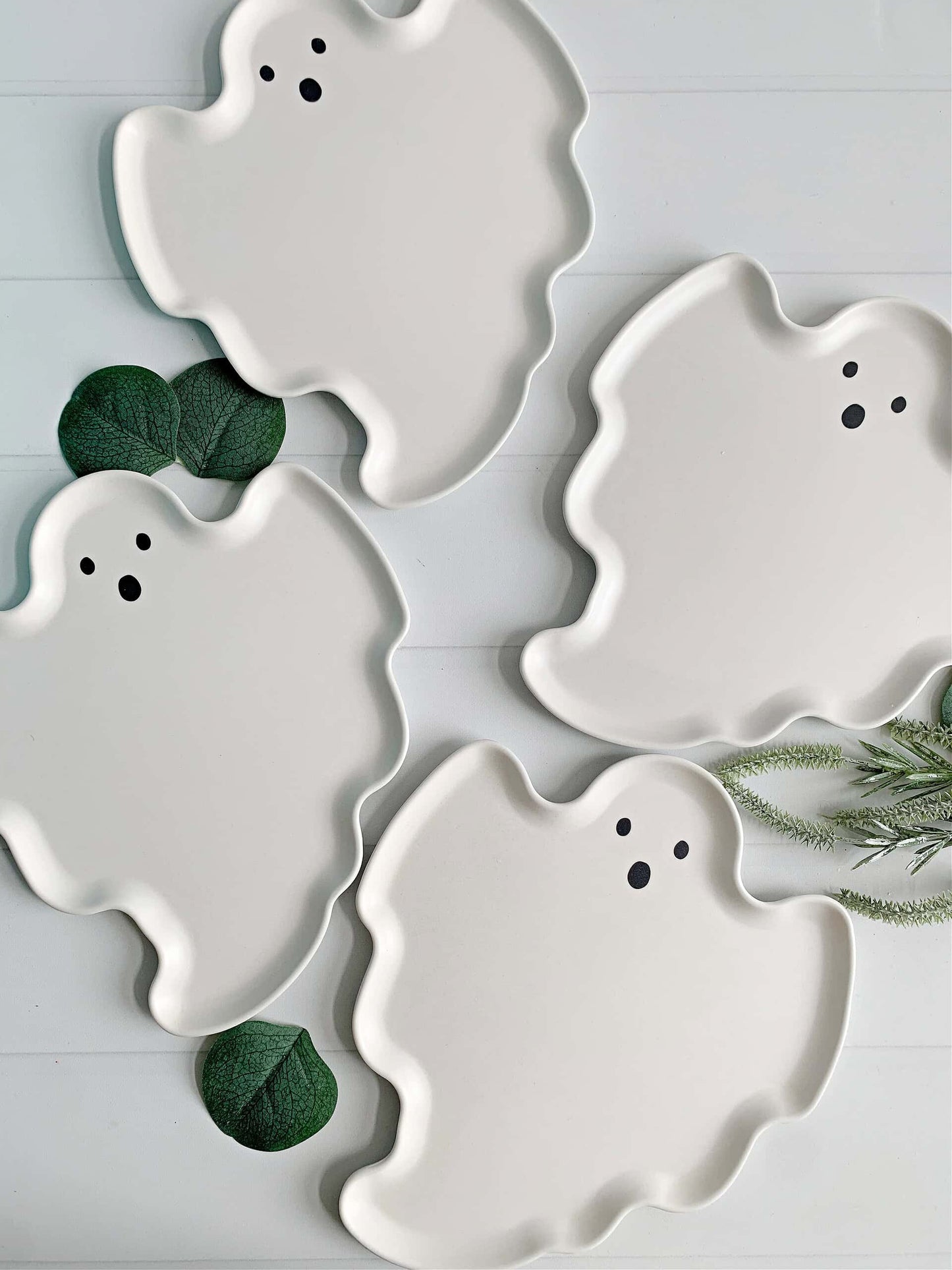 Ghost Plate Set of 4 - Sustainable and Reusable Bamboo Plates