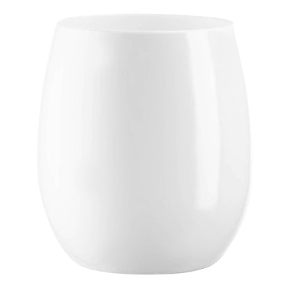 Stemless Wine Glasses - Set of 16 - White