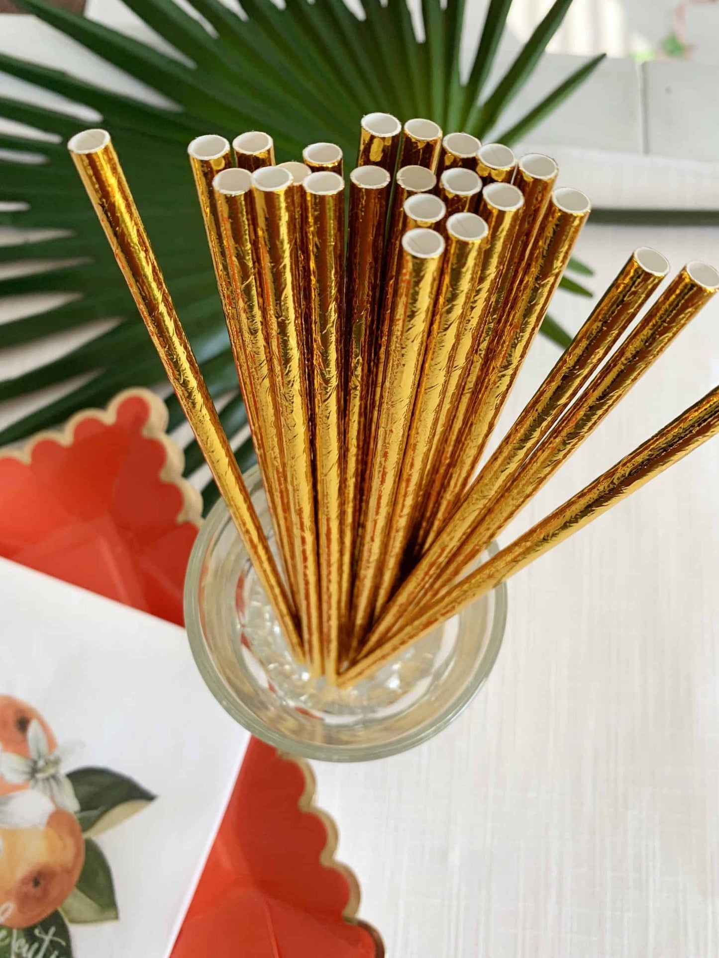 Gold Foil Straws