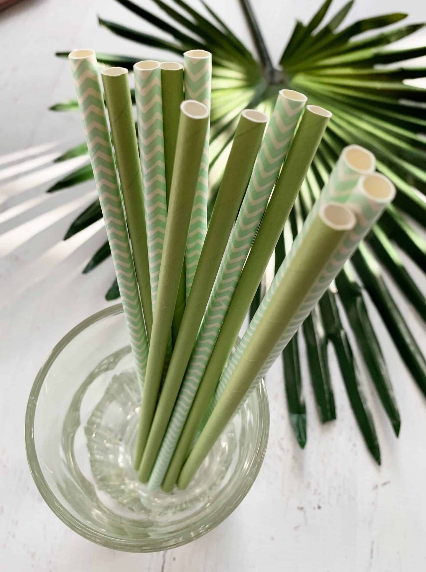 Sage Green and Mint Straws