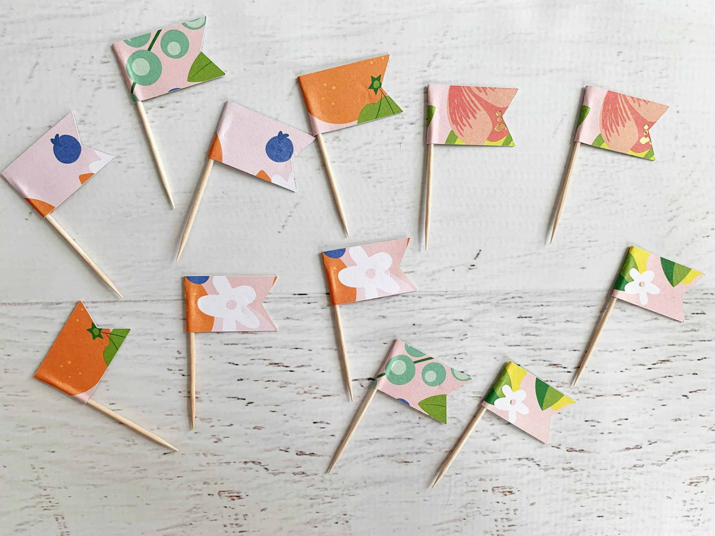 Little Cutie Citrus Cupcake Picks for a Baby Shower or First Birthday