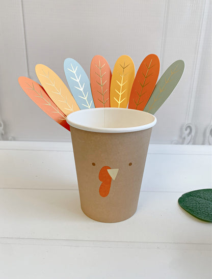Turkey Cups with Feathers to Add