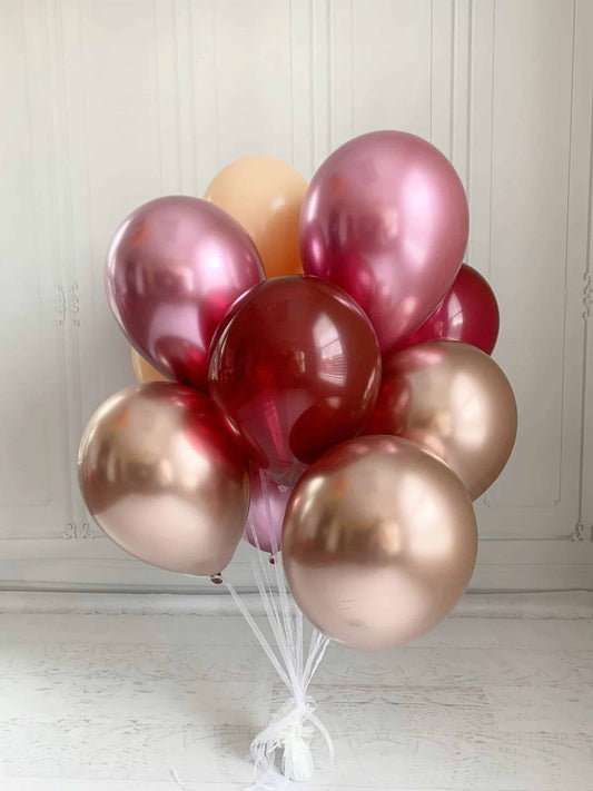 Burgundy & Blush Balloon Bouquet