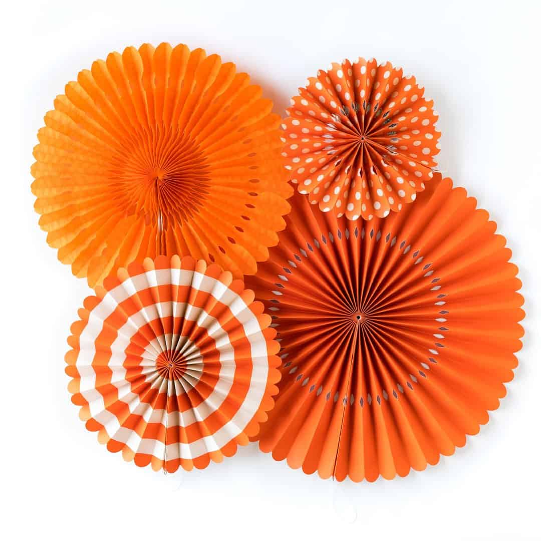 Little Cutie Orange Backdrop Fans