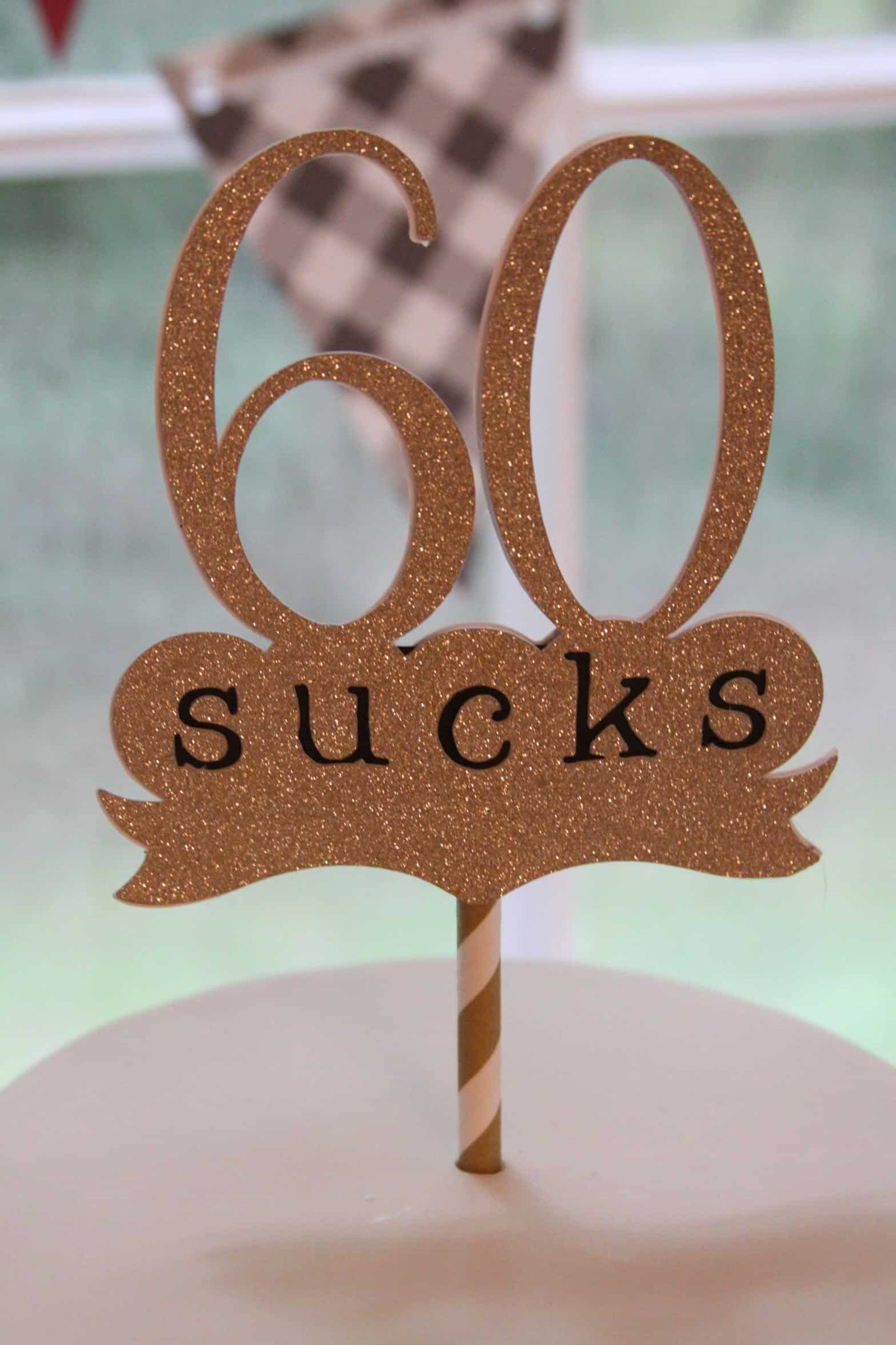 60 Sucks 60th Birthday Cake Topper