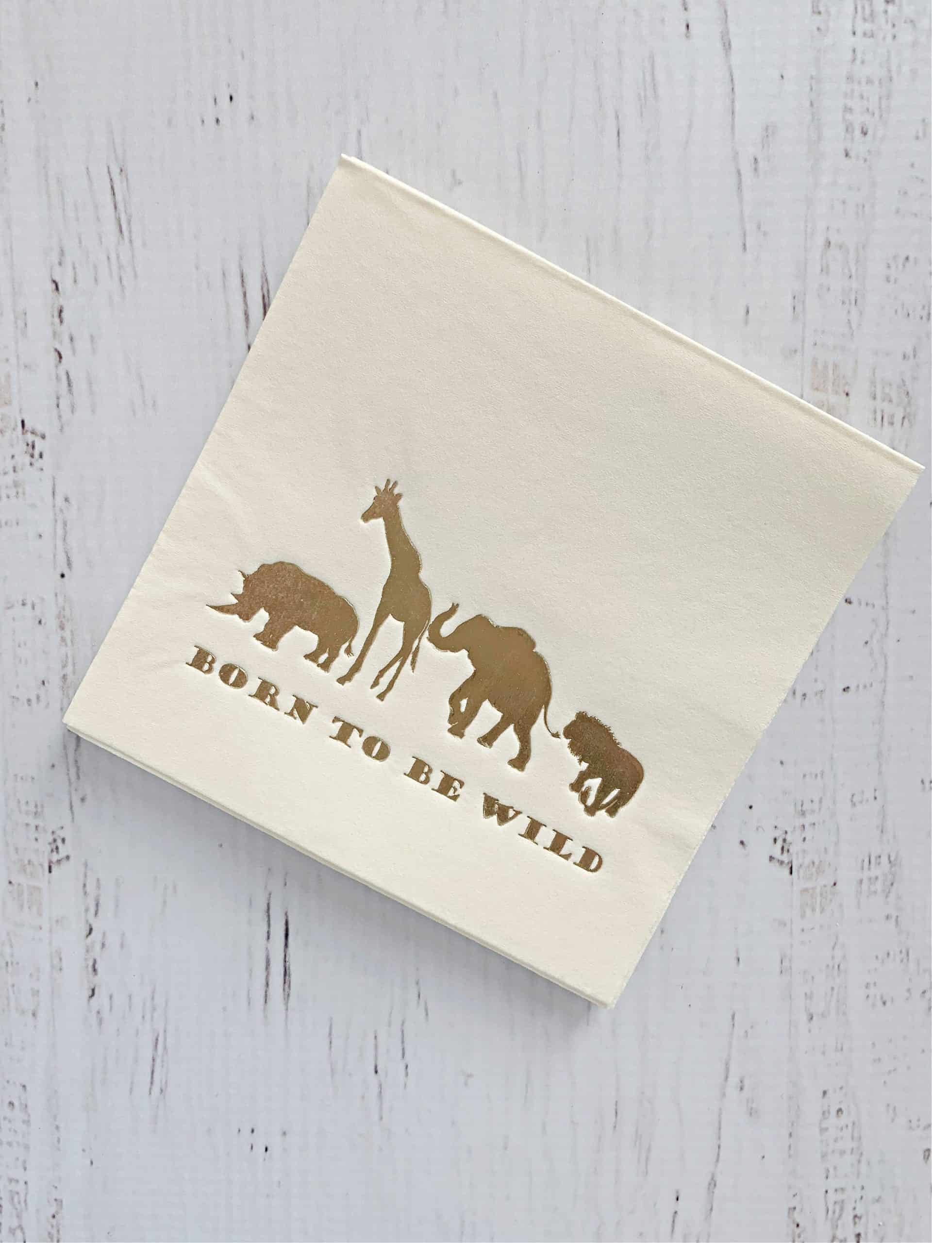 Safari Baby Animals cocktail napkins born to be wild