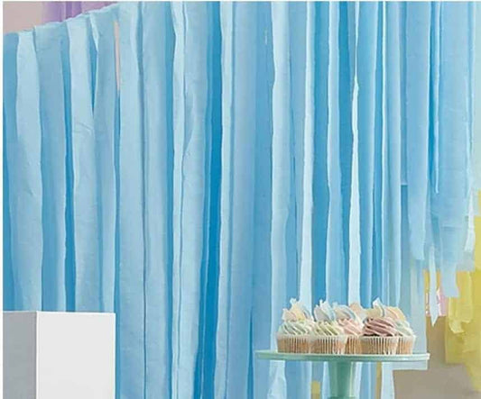 Baby Blue Streamers for Fringe Backdrops