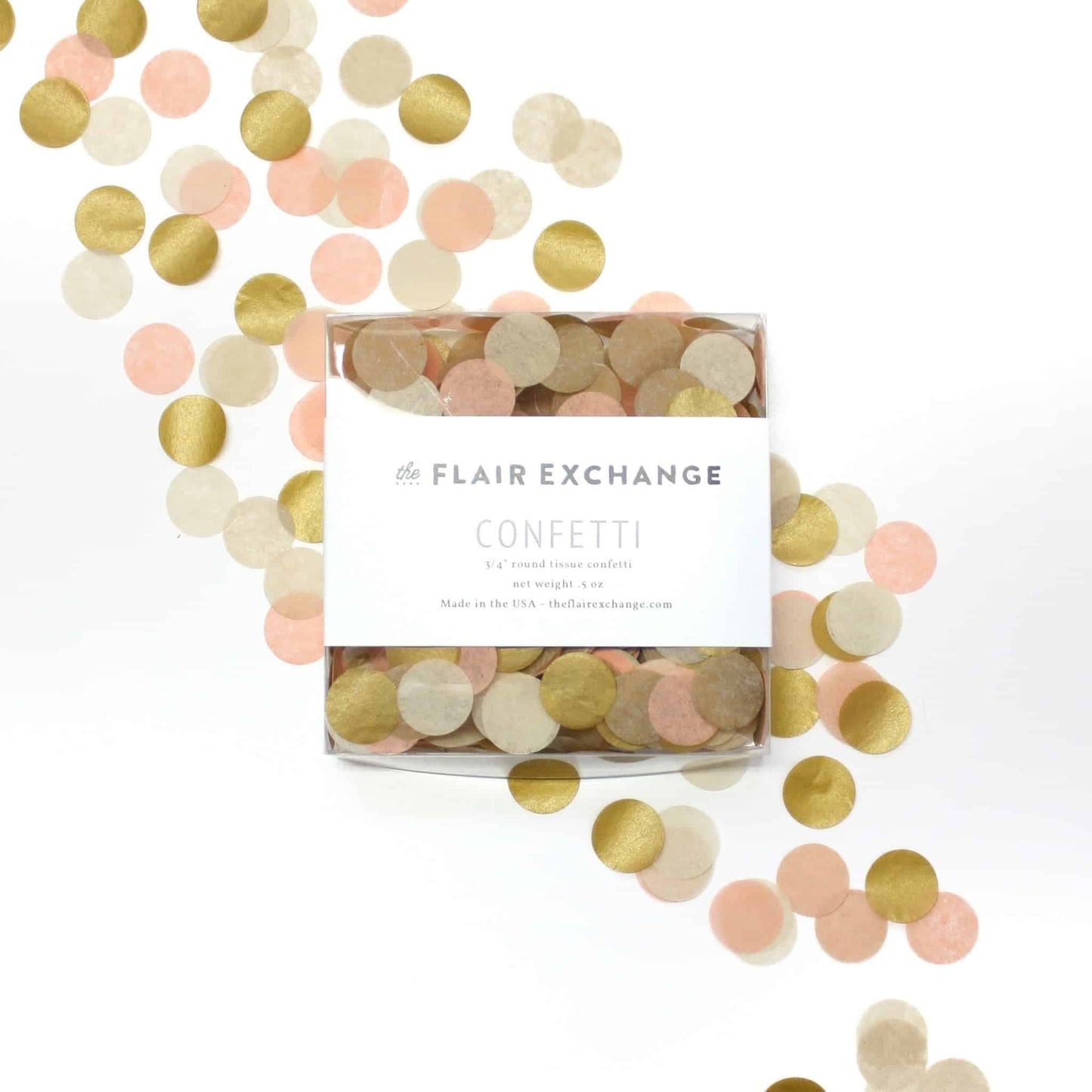 Peach and Gold Confetti
