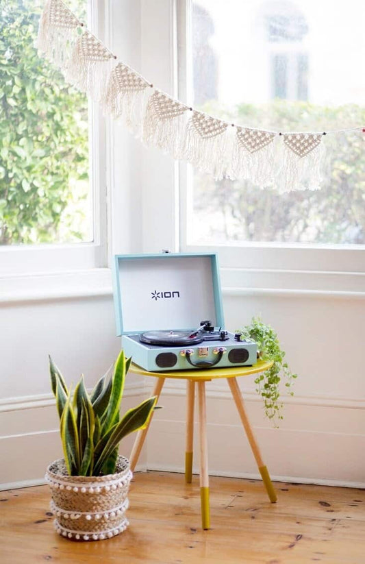 Boho Creme Macrame Woven Banner in ivory with wooden accents