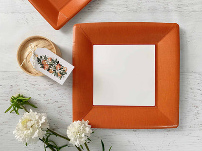 Orange Dinner Plates Square