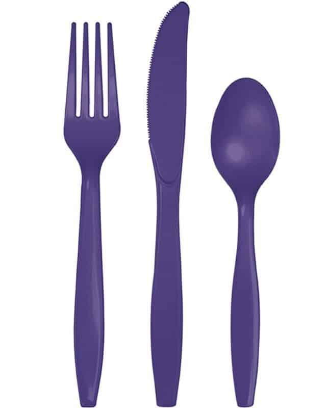 Purple Utensils- Forks, Knives
