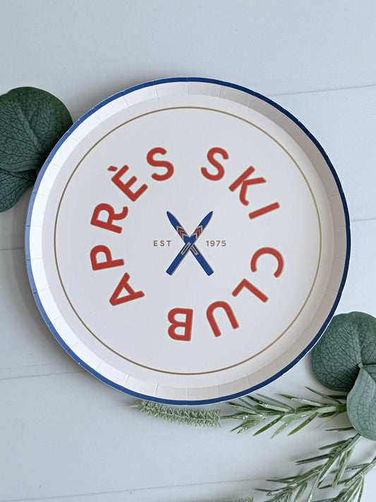 Après Ski Small Plates - Winter Holiday Party Plates 8 Pack