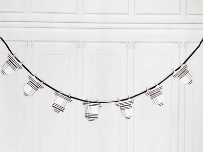 Plaid Onesie Garland for an Oh Boy or Fall or Winter Baby Shower