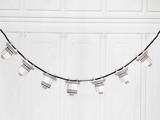 Plaid Onesie Garland for an Oh Boy or Fall or Winter Baby Shower