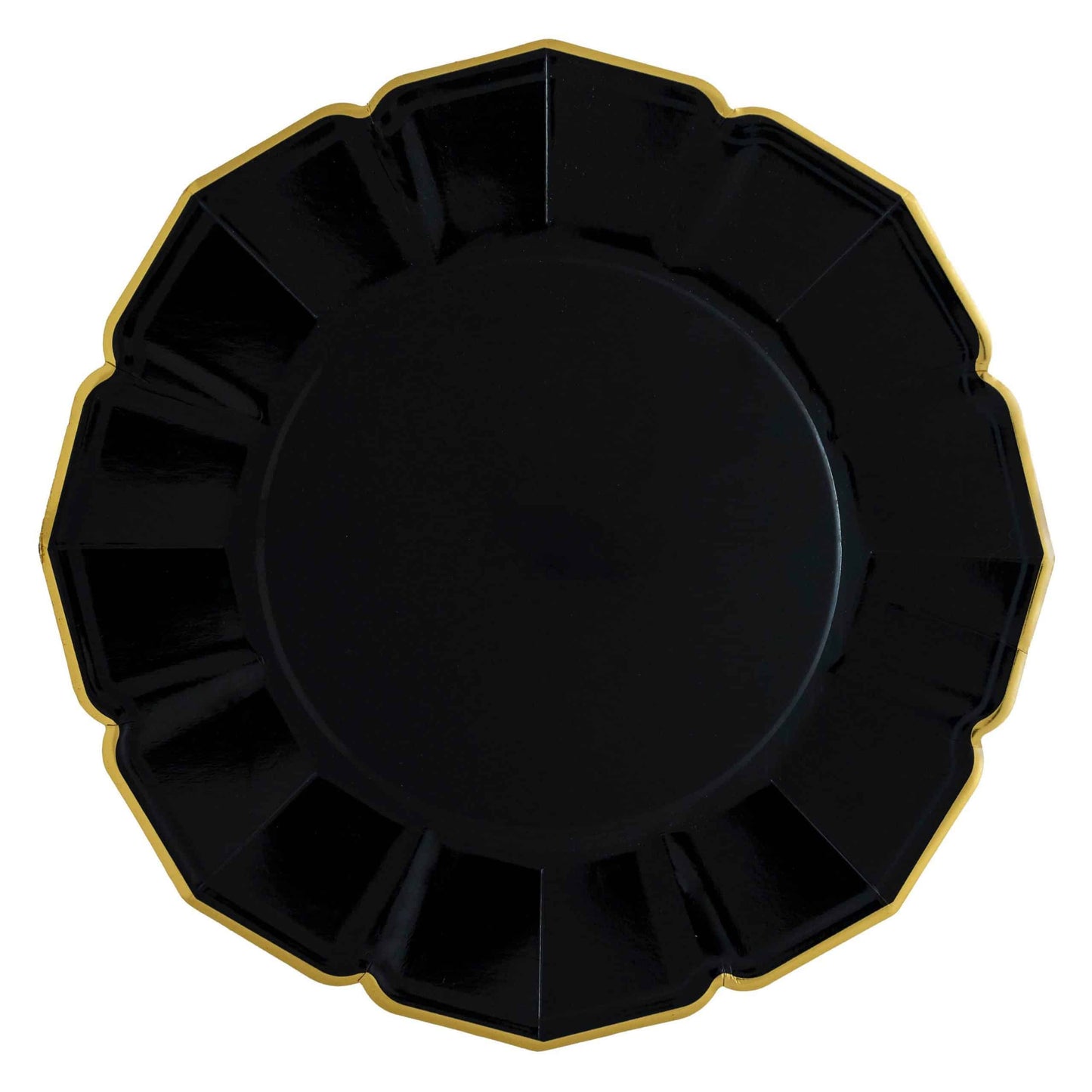 Black Scalloped Dinner Plates