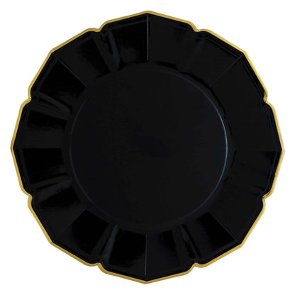 Black Scalloped Dinner Plates