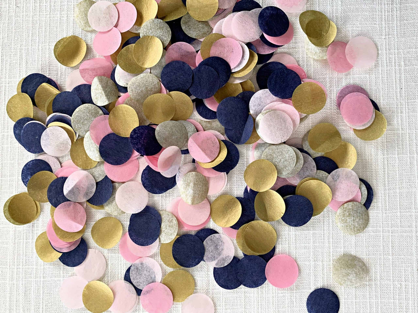 Navy, Blush & Gold Confetti