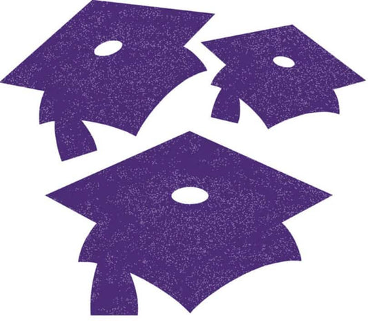 Purple Grad Hat Cut Outs