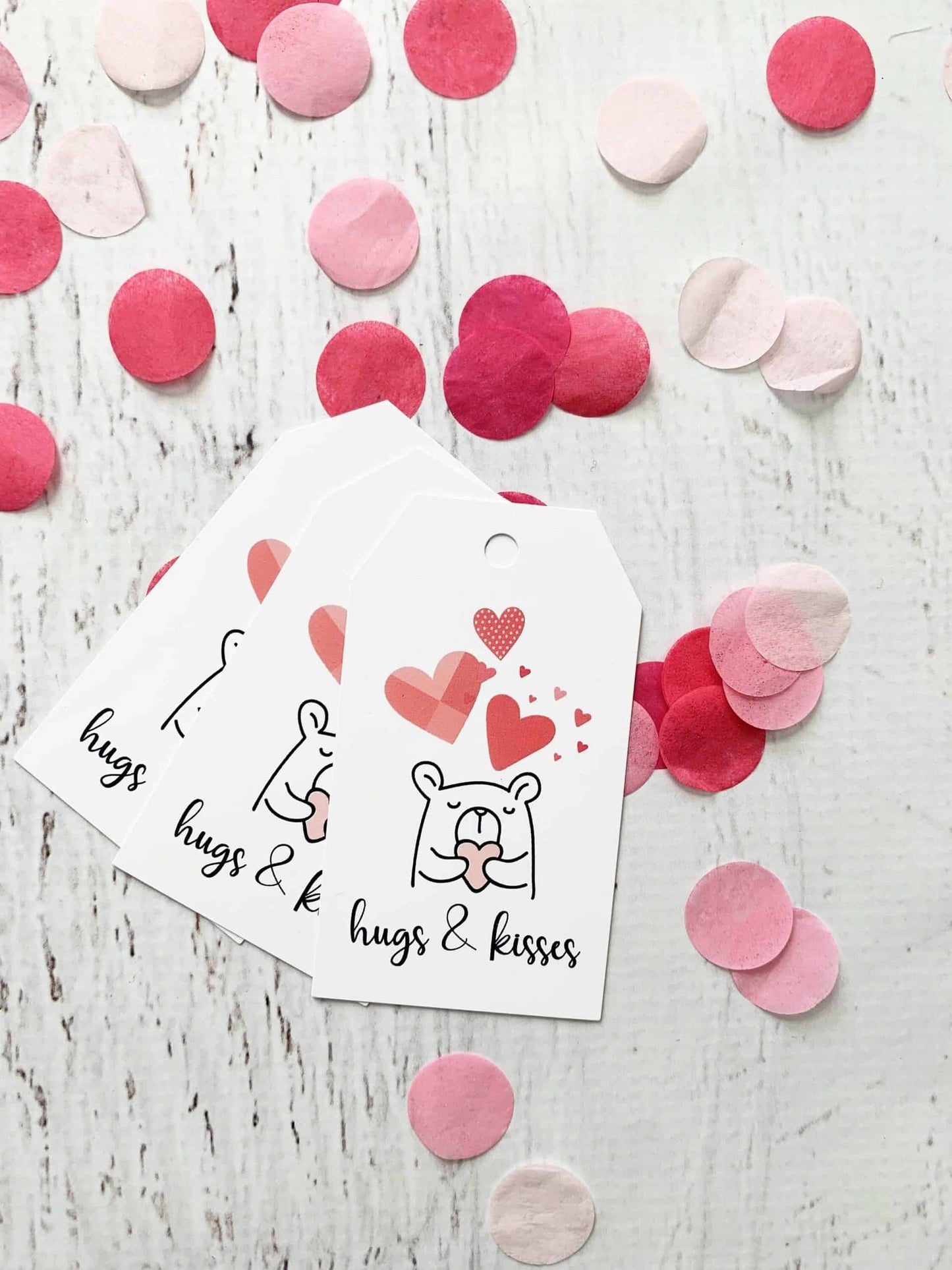 Valentine Tags - Hugs & Kisses