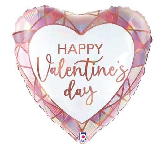 Valentine Gem Heart Balloon 18 Inch - Valentine's Day Galentine's Day Party Balloon