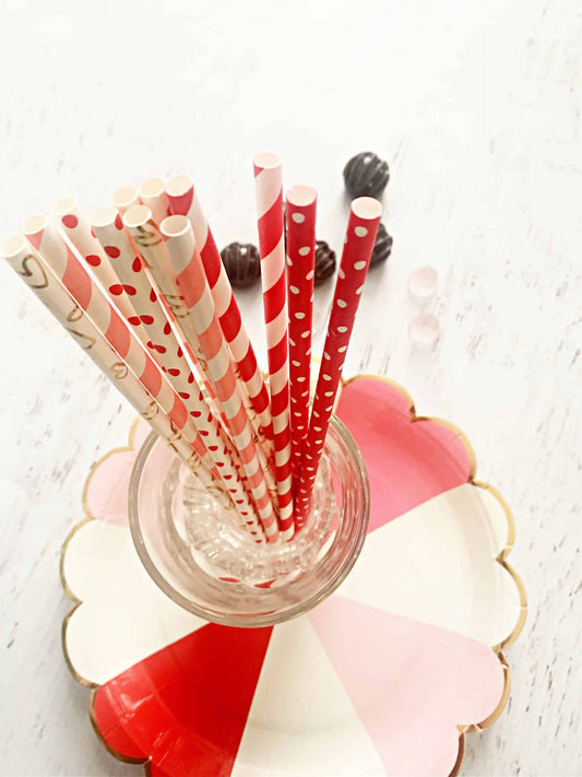 Valentine Straws