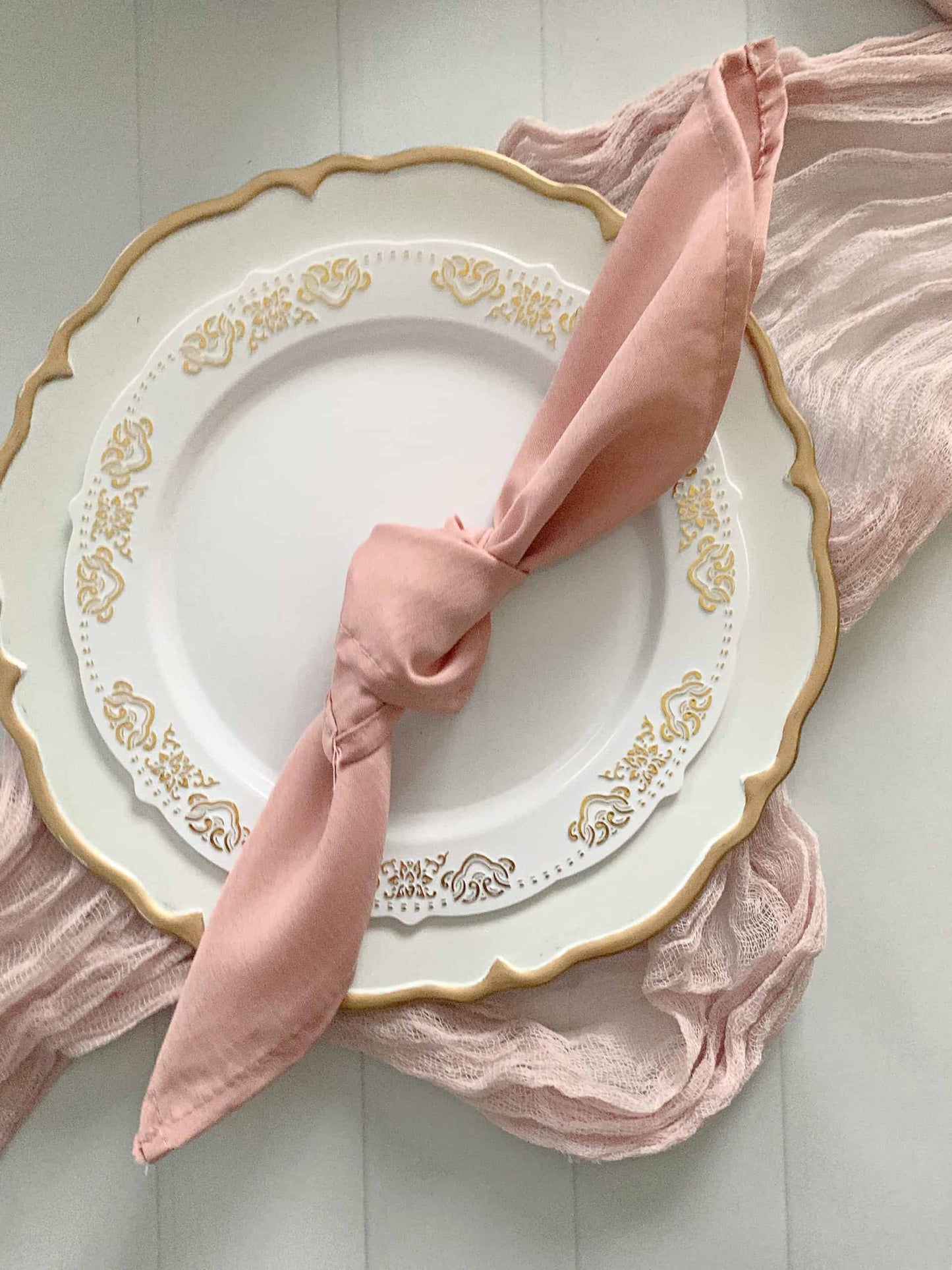 Dusty Rose cloth napkin to buy instead of rent for a wedding, perfect wedding cloth napkin