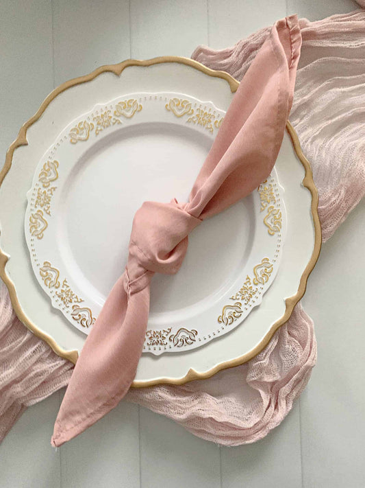 Dusty Rose cloth napkin to buy instead of rent for a wedding, perfect wedding cloth napkin