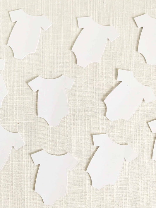 White Onesie Confetti