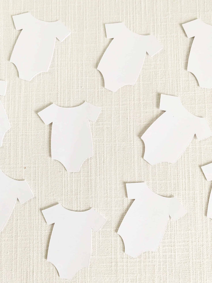 White Onesie Confetti | EnFete Party