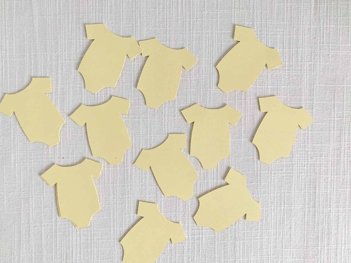 Onesie Cutouts Confetti - Soft Yellow