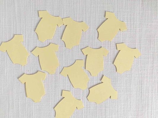 Onesie Cutouts Confetti - Soft Yellow