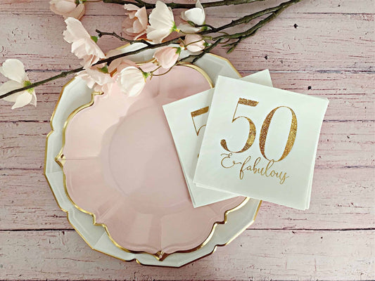 50 & Fabulous Cocktail Napkins