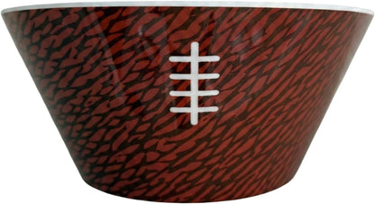 Brown Football Snack Bowl — Reusable Melamine Serving Bowl for Game Day