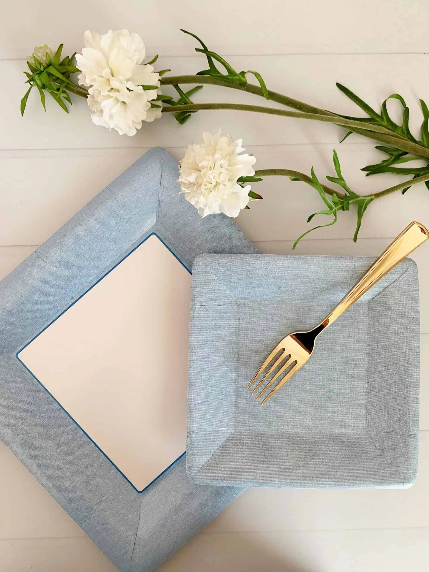 Baby Blue Paper Dinner Plates