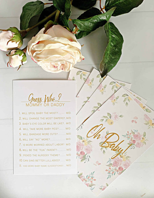 Oh Baby! Guess Mommy or Daddy Game - Printed