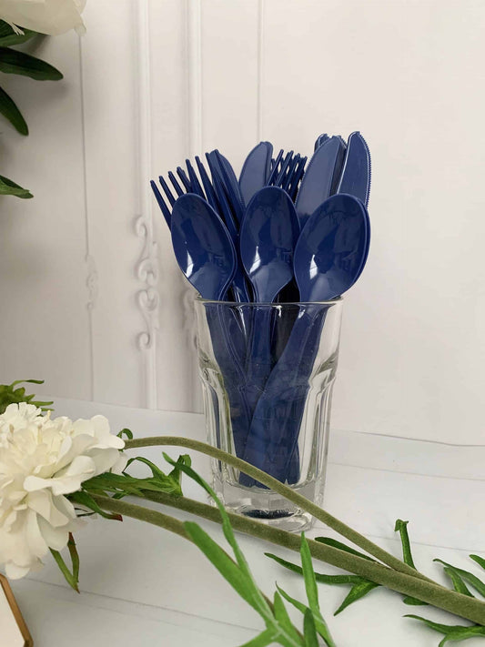 Navy Blue Utensils and Forks