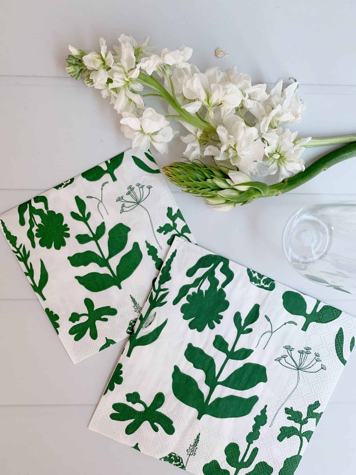 Botanical Forest Green Luncheon Napkins