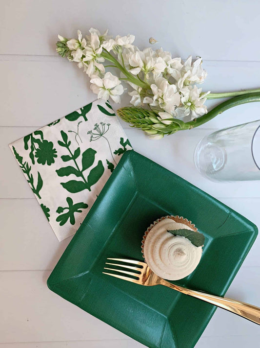 Forest Green Dessert Plates