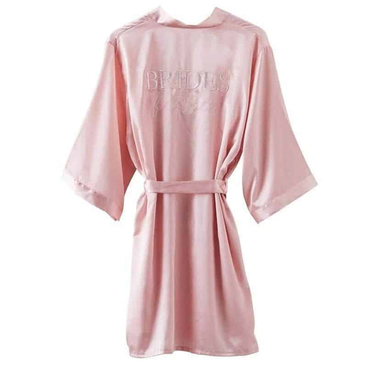 Blush Bridesmaid Robe - Bride's Besties Get ready for a chic and sophisticated bachelorette celebration with our Bach and Boozy Blush Bachelorette party supplies.