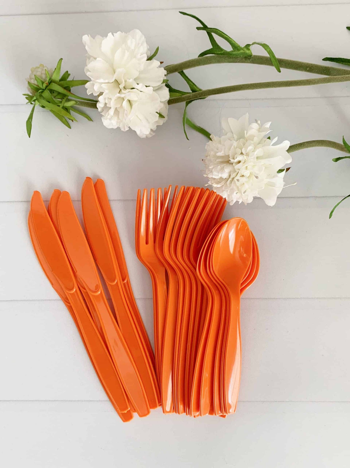 Orange Utensils and Forks