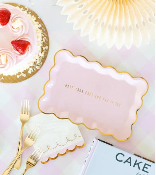 Blush Cake Plates