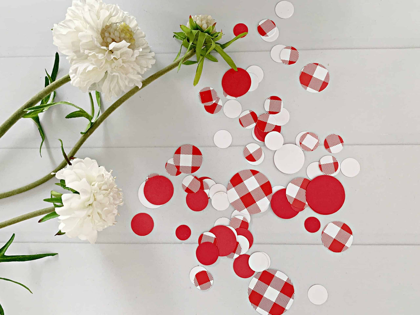 Red Gingham Confetti