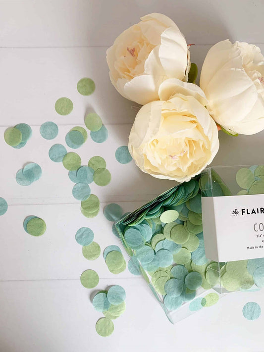 Sage Green & Dusty Blue Confetti