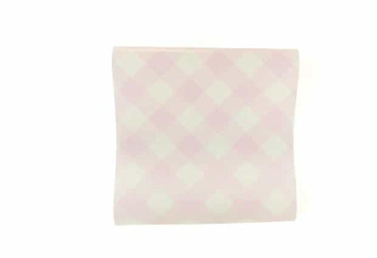 Pink Plaid Paper Table Runner