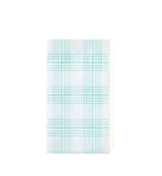 Blue Plaid Paper Dinner Napkins
