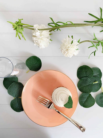 Peach  Dessert Plates - Plastic